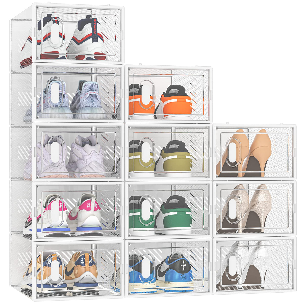 Clear Stackable Shoe Storage Boxes K825