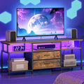 TV Stand with Power Outlet and LED Light H242