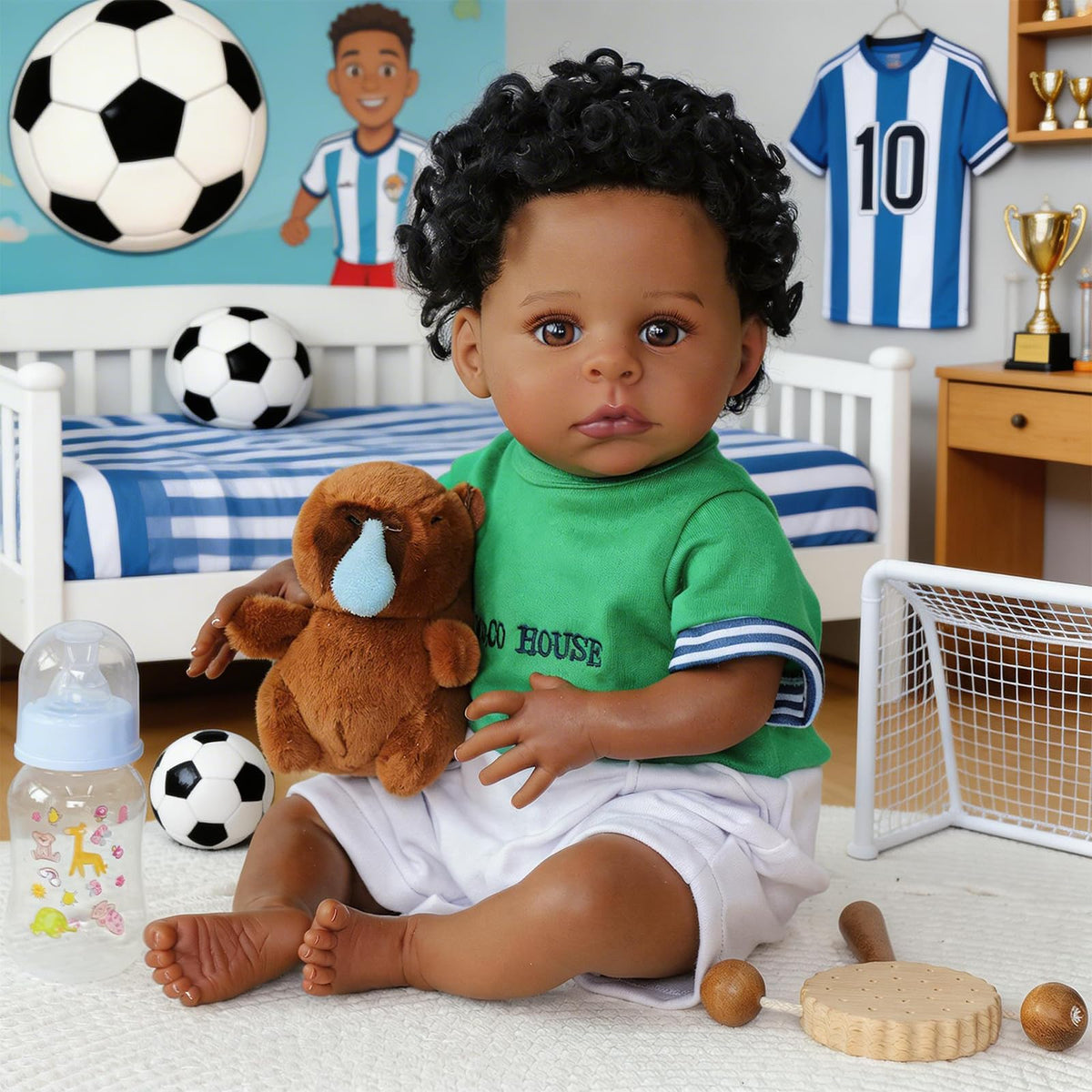 Black 20 Inch Reborn Baby Doll R1972