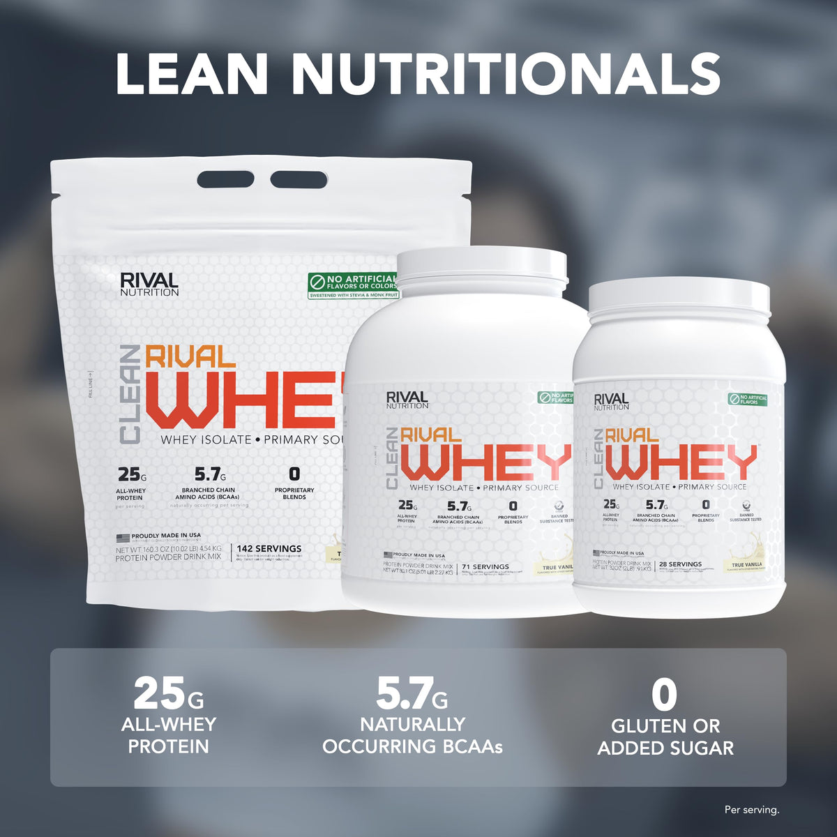 Whey Protein Powder Pure Chocolate 5 lb H87570