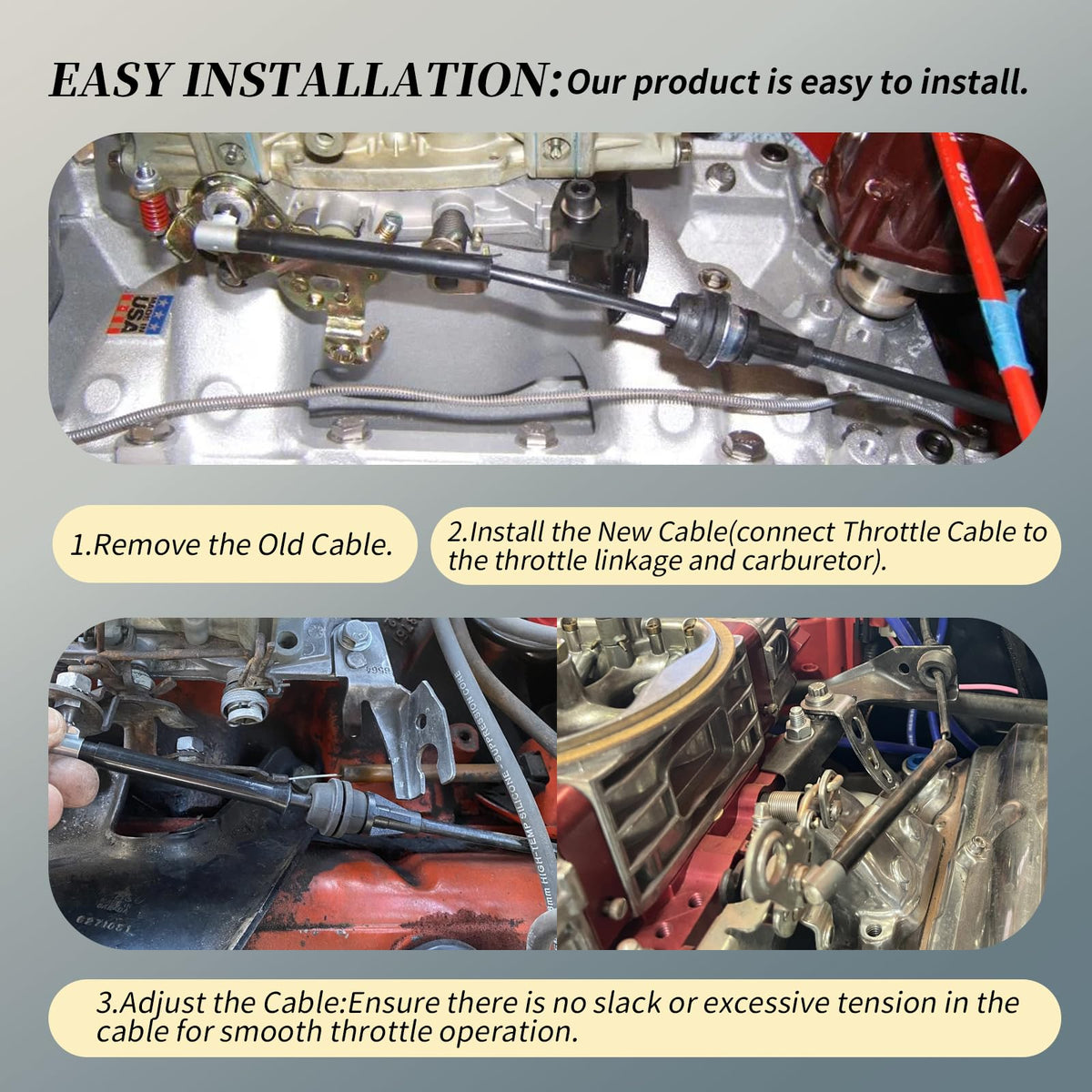 21in Carburetor to Accelerator Lever Throttle Cable E6308