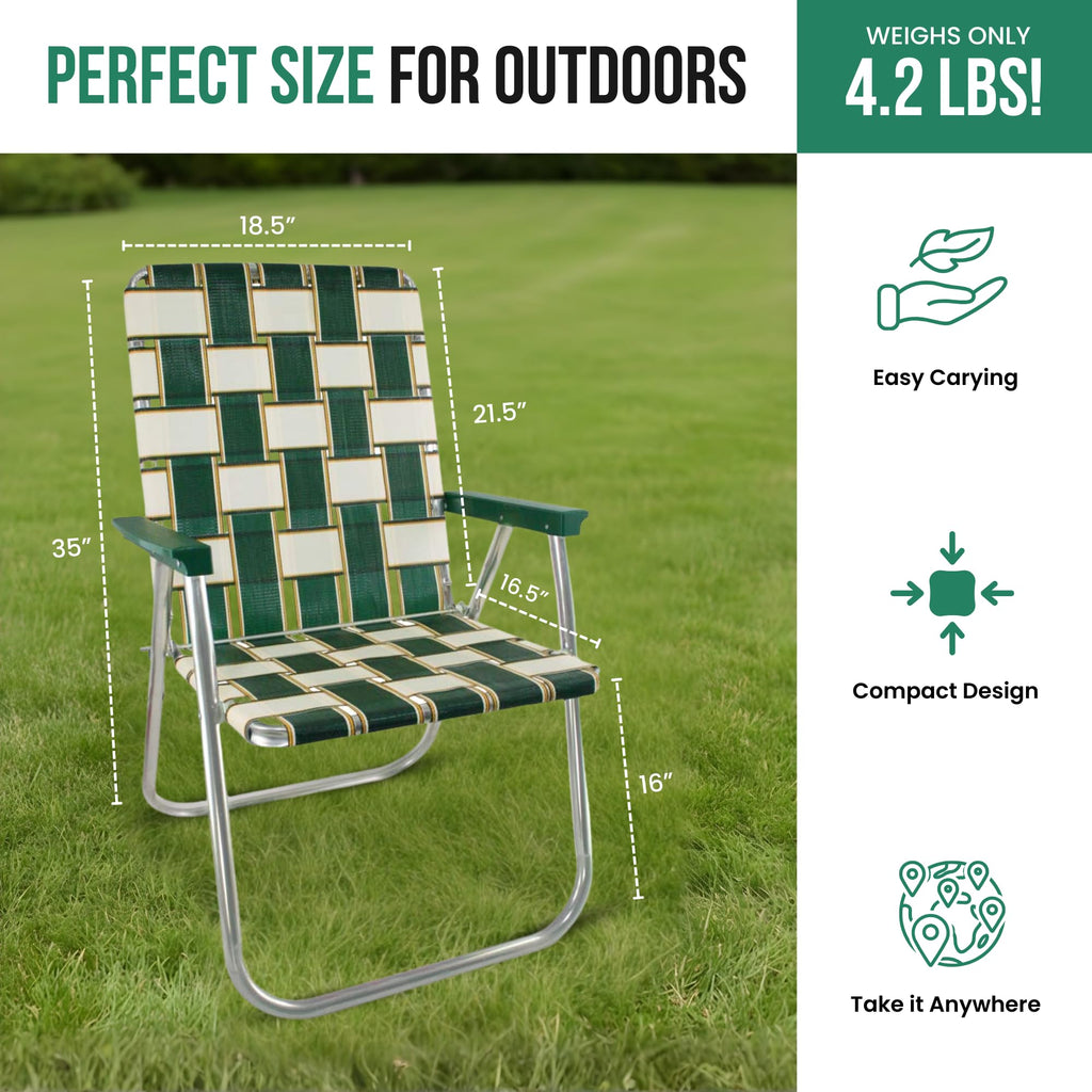 Lightweight Aluminum Outdoor Camping Chair 2-Pack V1158