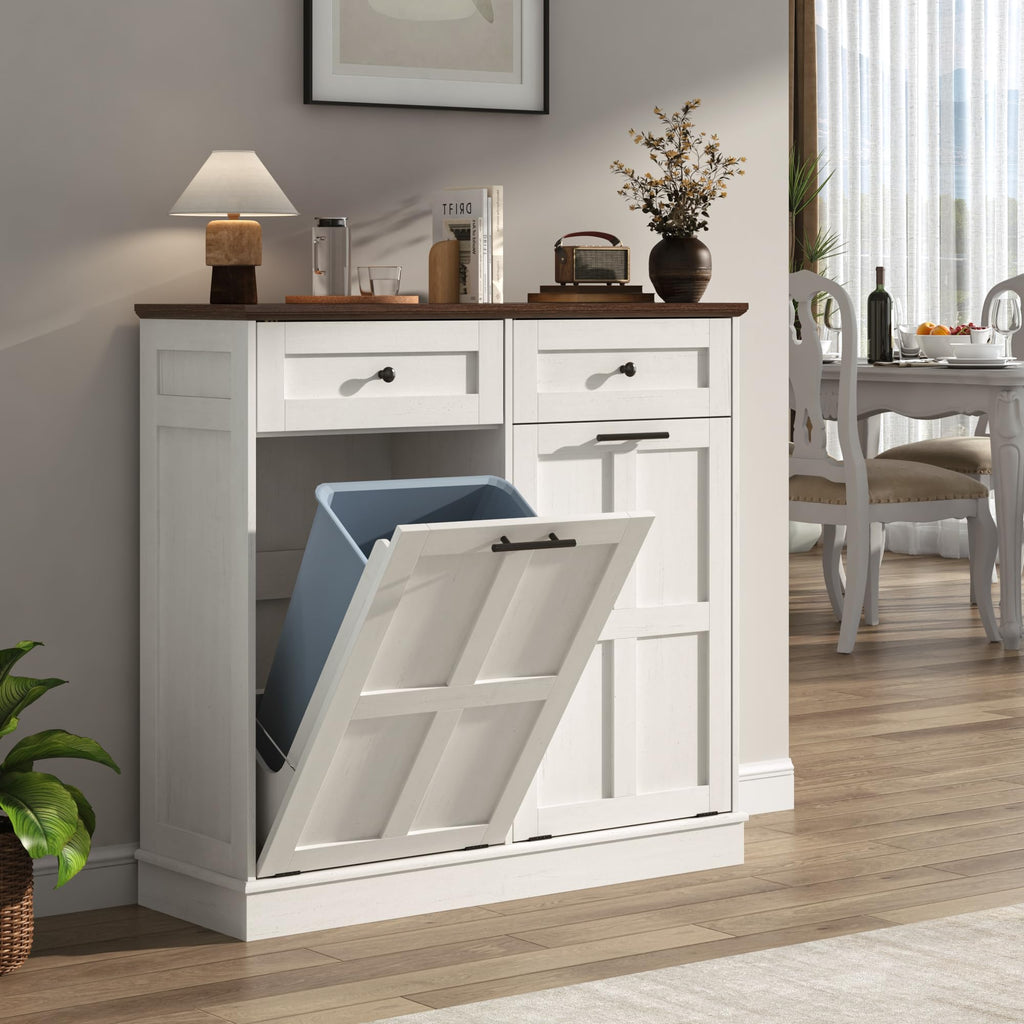 13 Gallon Double Tilt-Out Trash Can Cabinet F6953