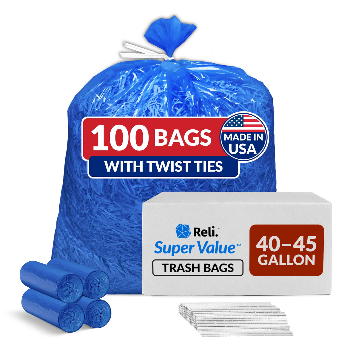 40-45 Gallon Heavy Duty Trash Bags D239731