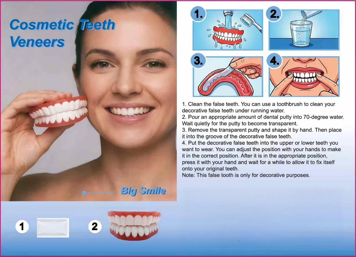 Adjustable Silicone Full-Mouth Denture Set X33774