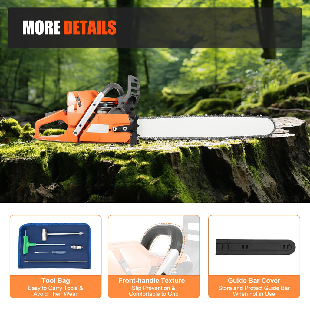 24'' 72CC 2-Stroke Gas Chainsaw O23556