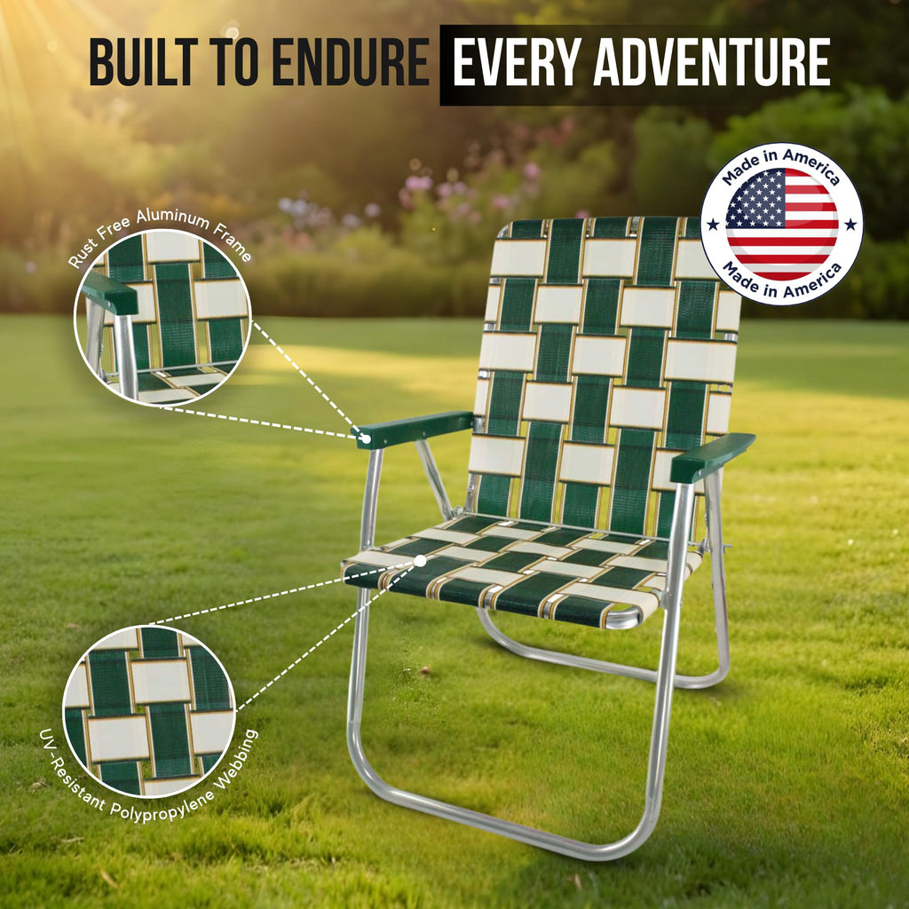 Lightweight Aluminum Outdoor Camping Chair 2-Pack V1158