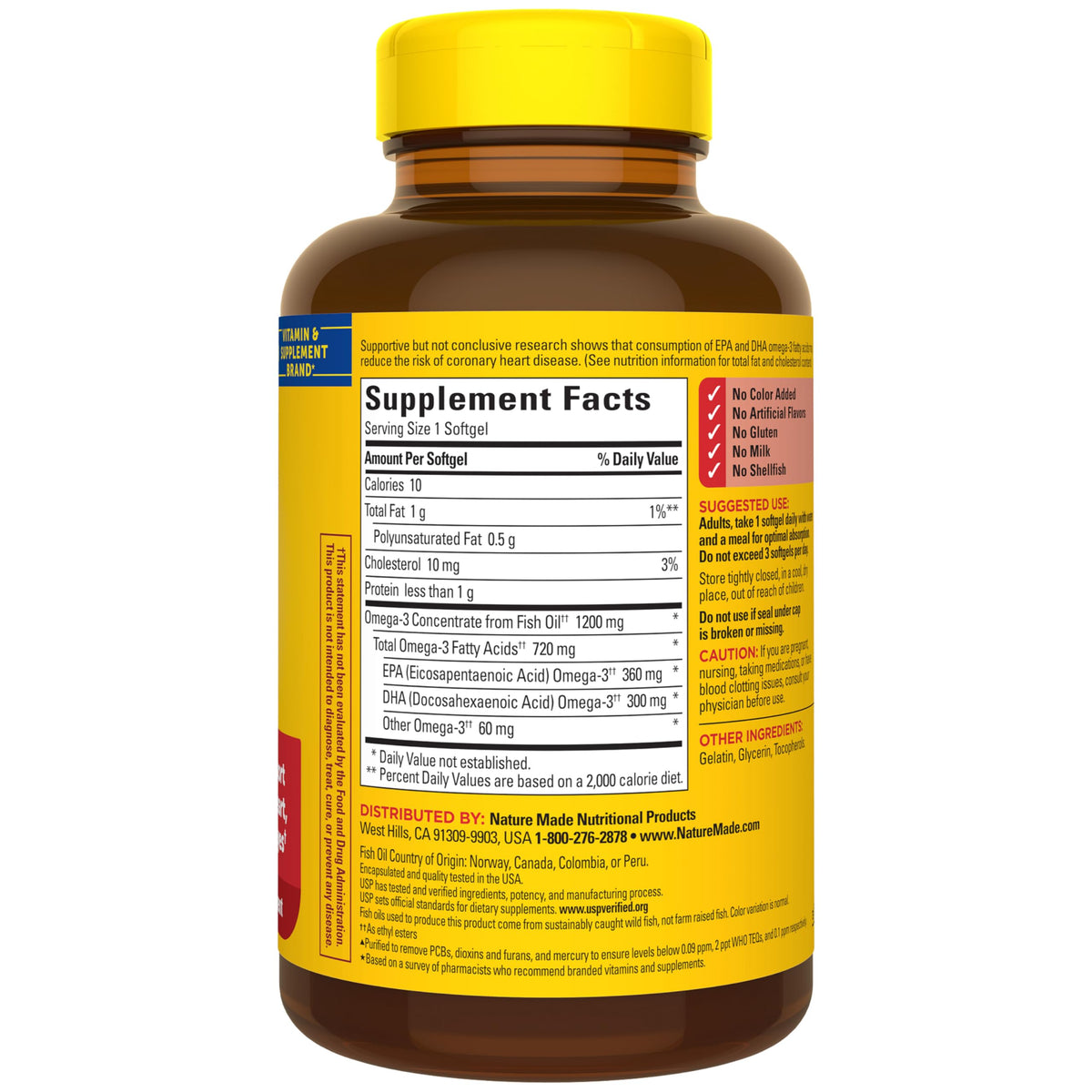 Fish Oil Omega 3 1200 mg Softgels Q703