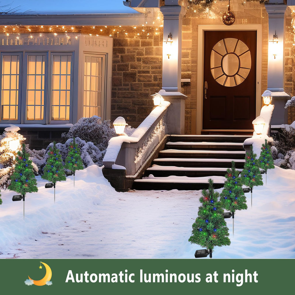 Solar Christmas Tree Garden Stake Lights Outdoor Waterproof Y3038