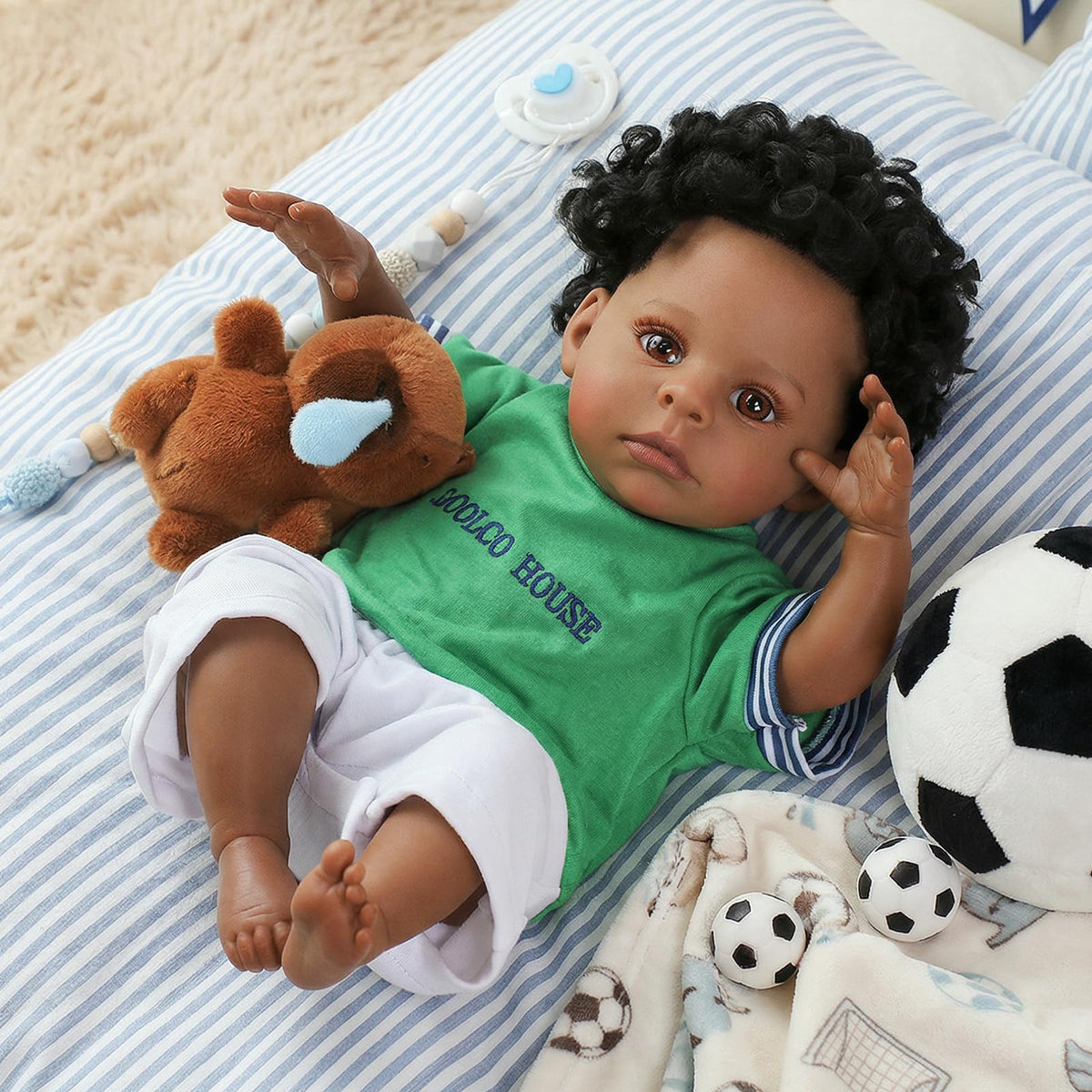 Black 20 Inch Reborn Baby Doll R1972