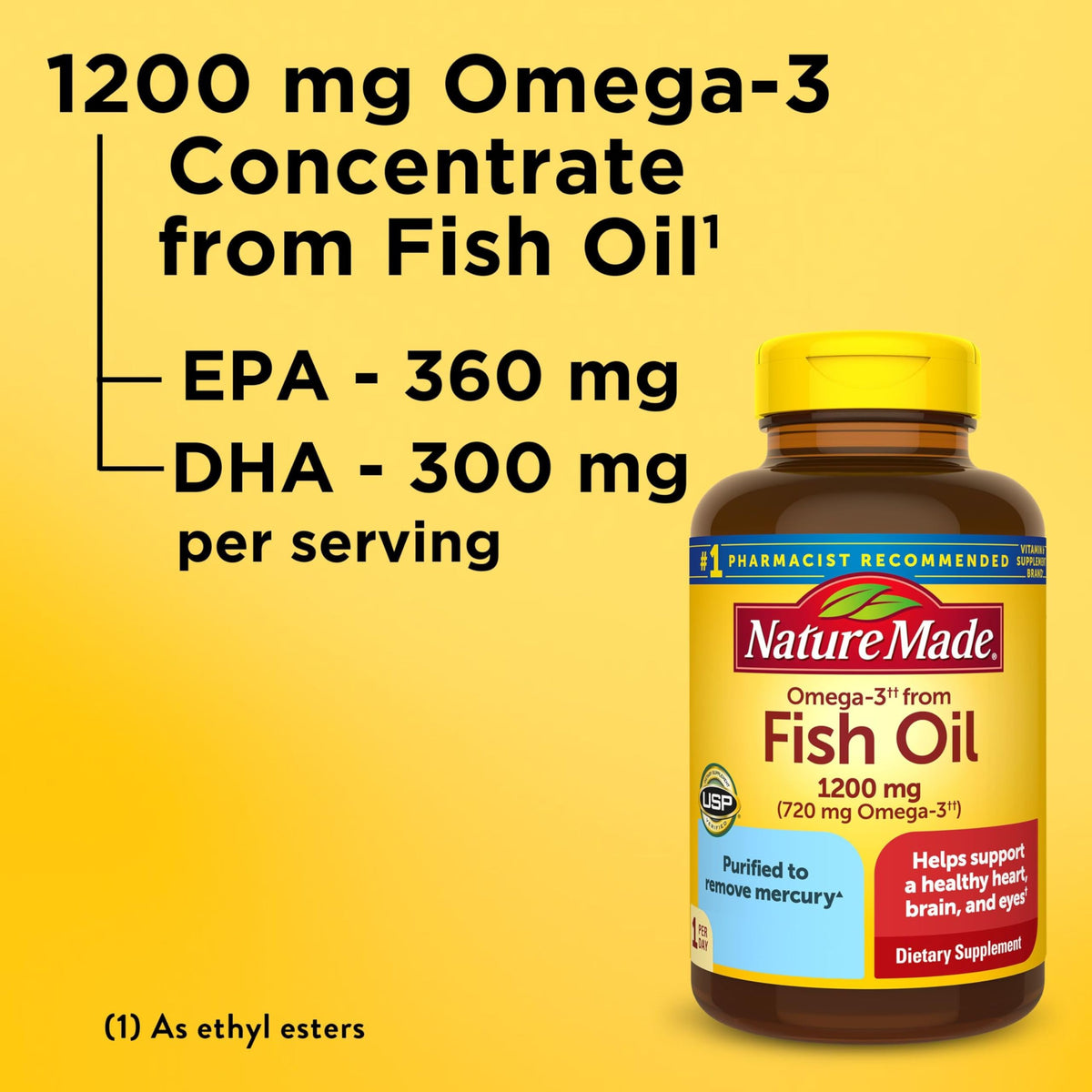 Fish Oil Omega 3 1200 mg Softgels Q703