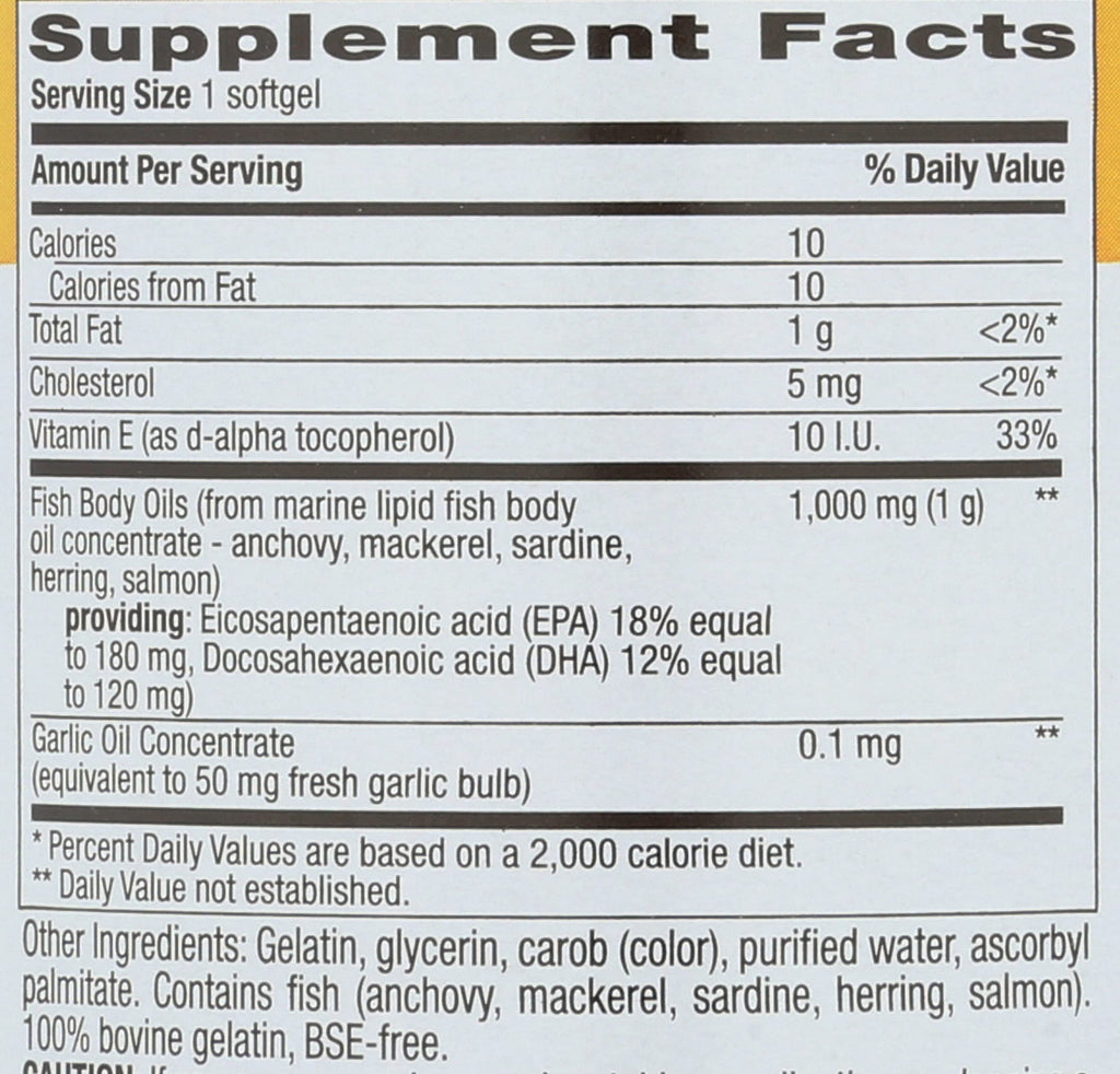 Omega-3 1000Mg Fish Oil 200-Softgel M415960