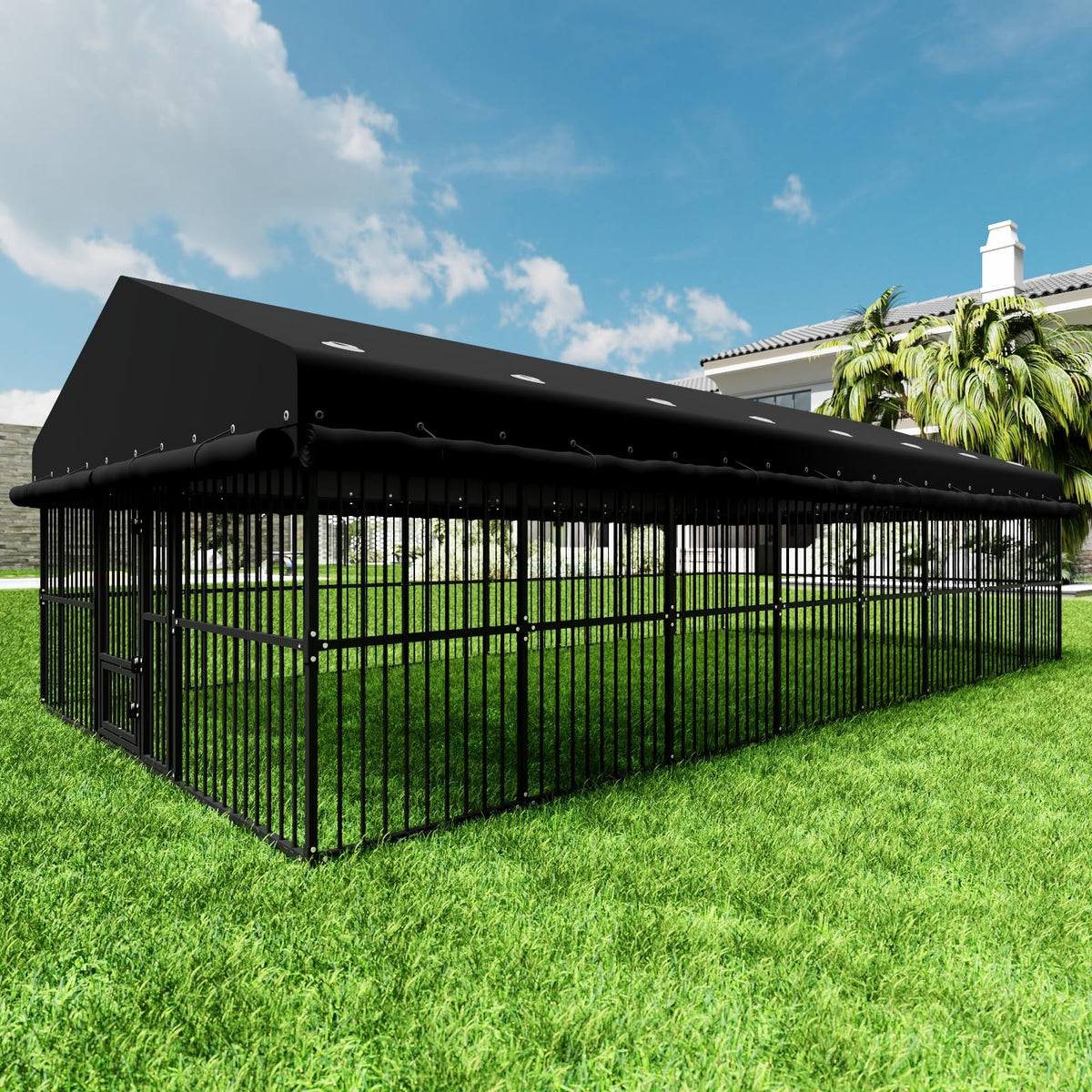 10x20x6 FT Heavy-Duty Metal Dog Kennel B145604