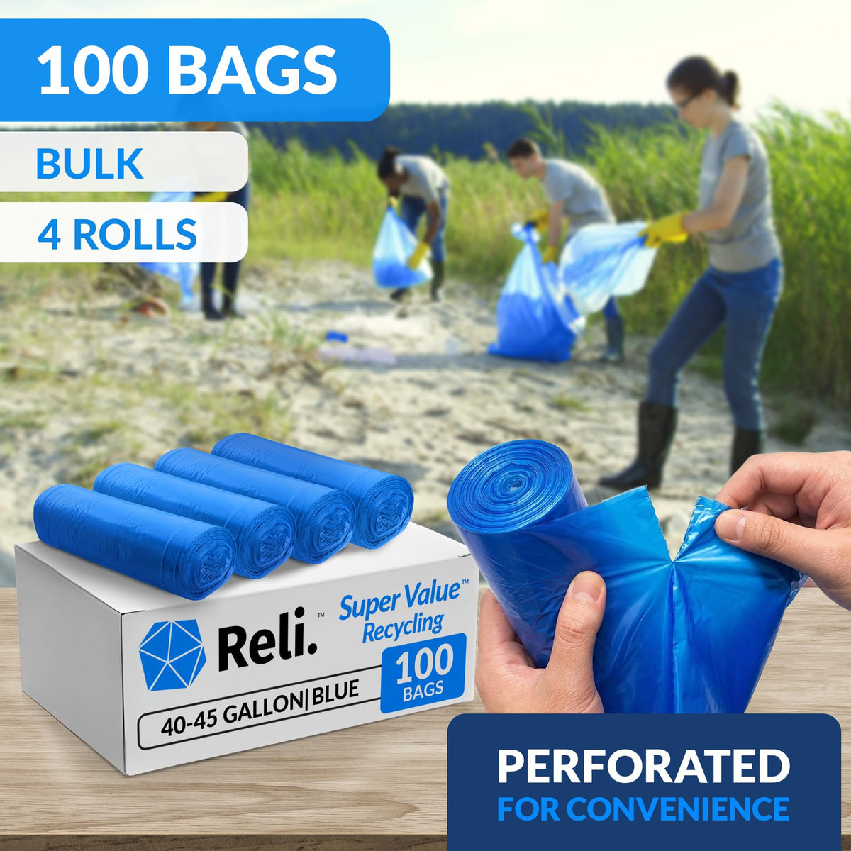 40-45 Gallon Heavy Duty Trash Bags D239731