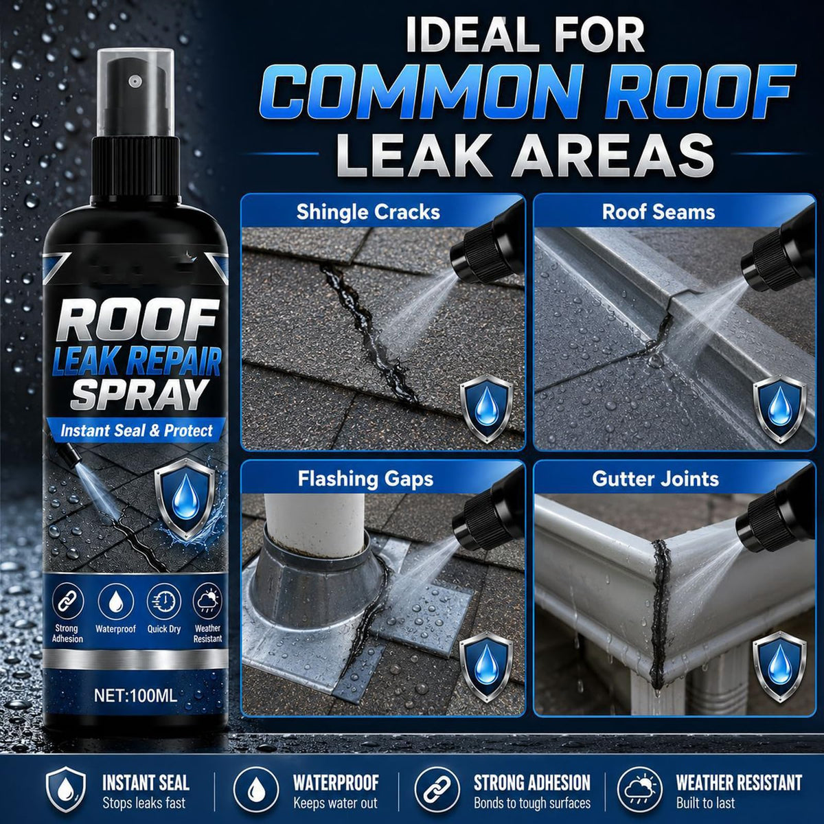 Waterproof Leak Repair Spray 3pcs K351547