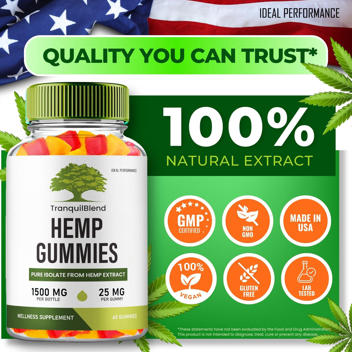 Hemp Gummies with Hemp Seeds Organic Extract 5 Pack S7760