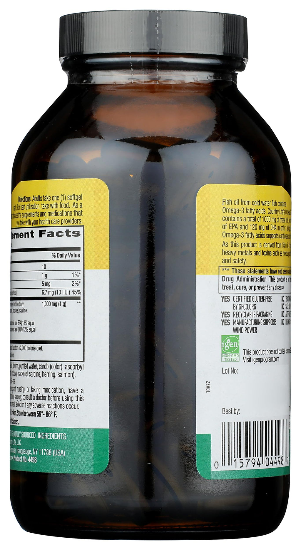 Omega-3 1000Mg Fish Oil 200-Softgel M415960