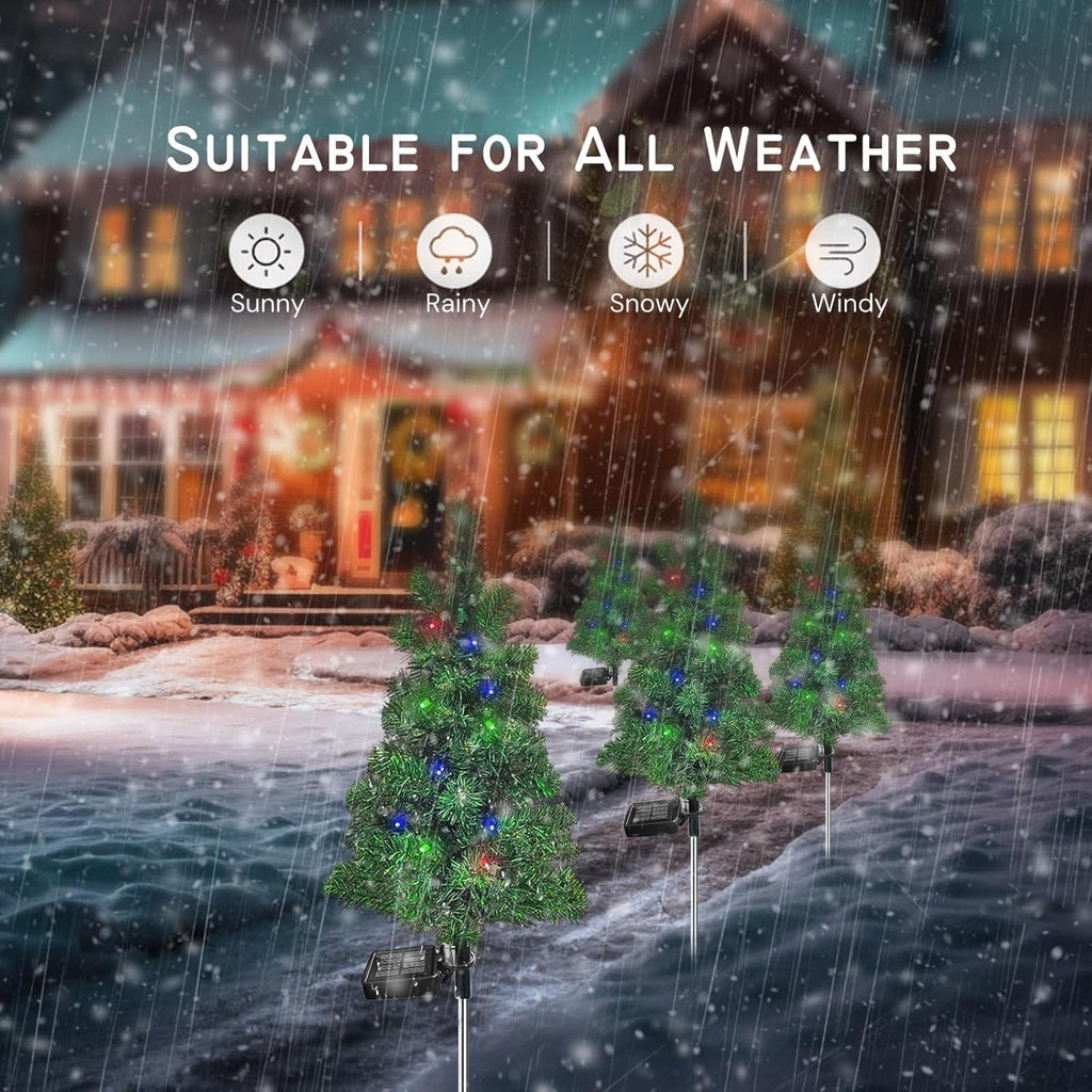 Solar Christmas Tree Garden Stake Lights Outdoor Waterproof Y3038