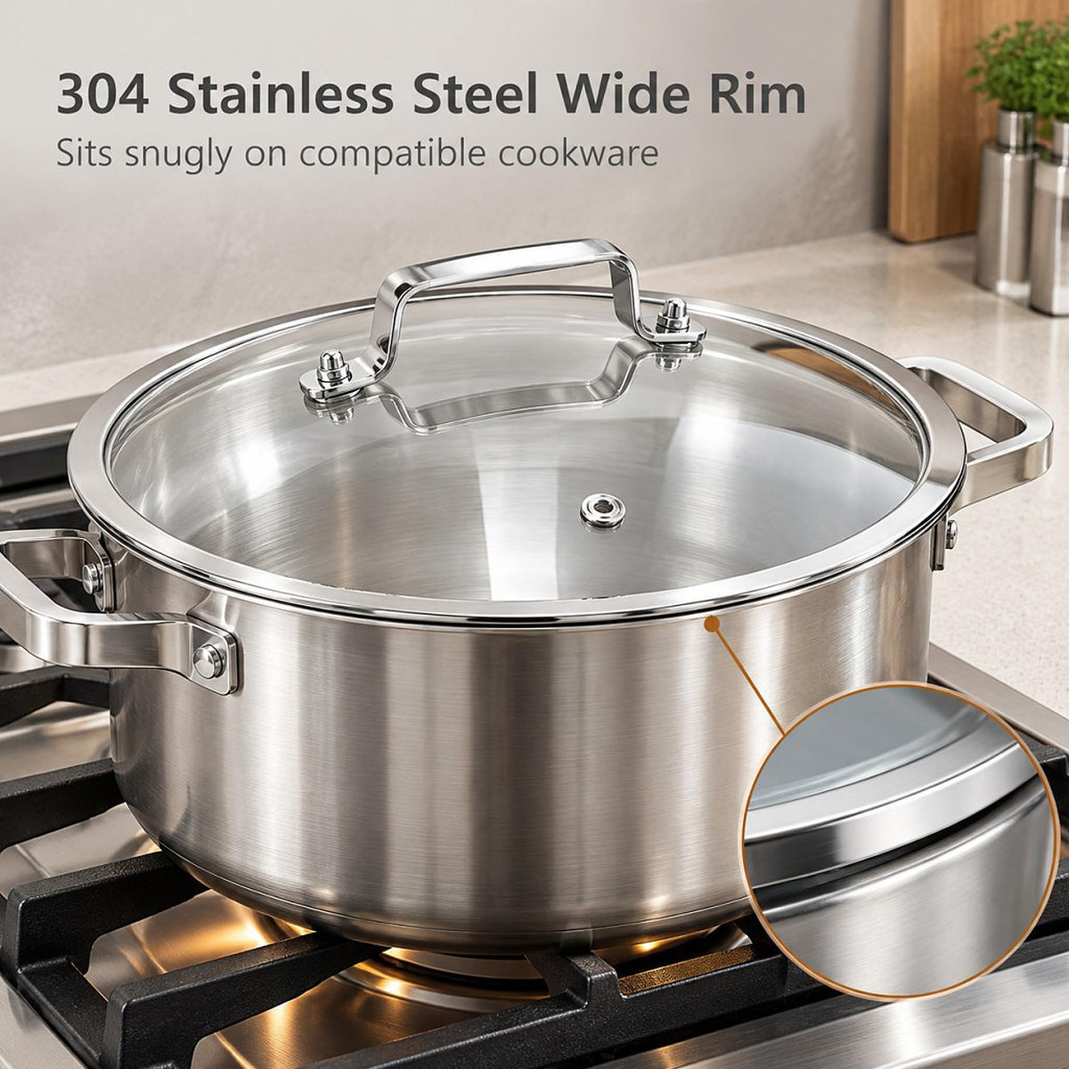 10 Inch Tempered Glass Pot & Pan Lid H8273