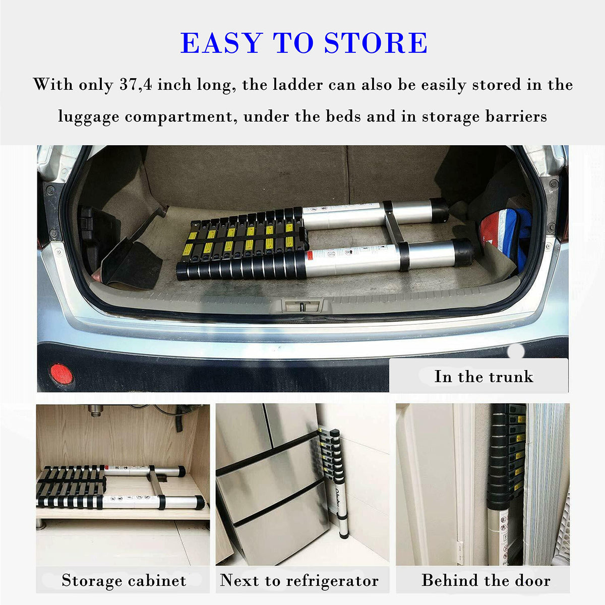 20FT Aluminum Telescoping Ladder 330 lbs Capacity N3291