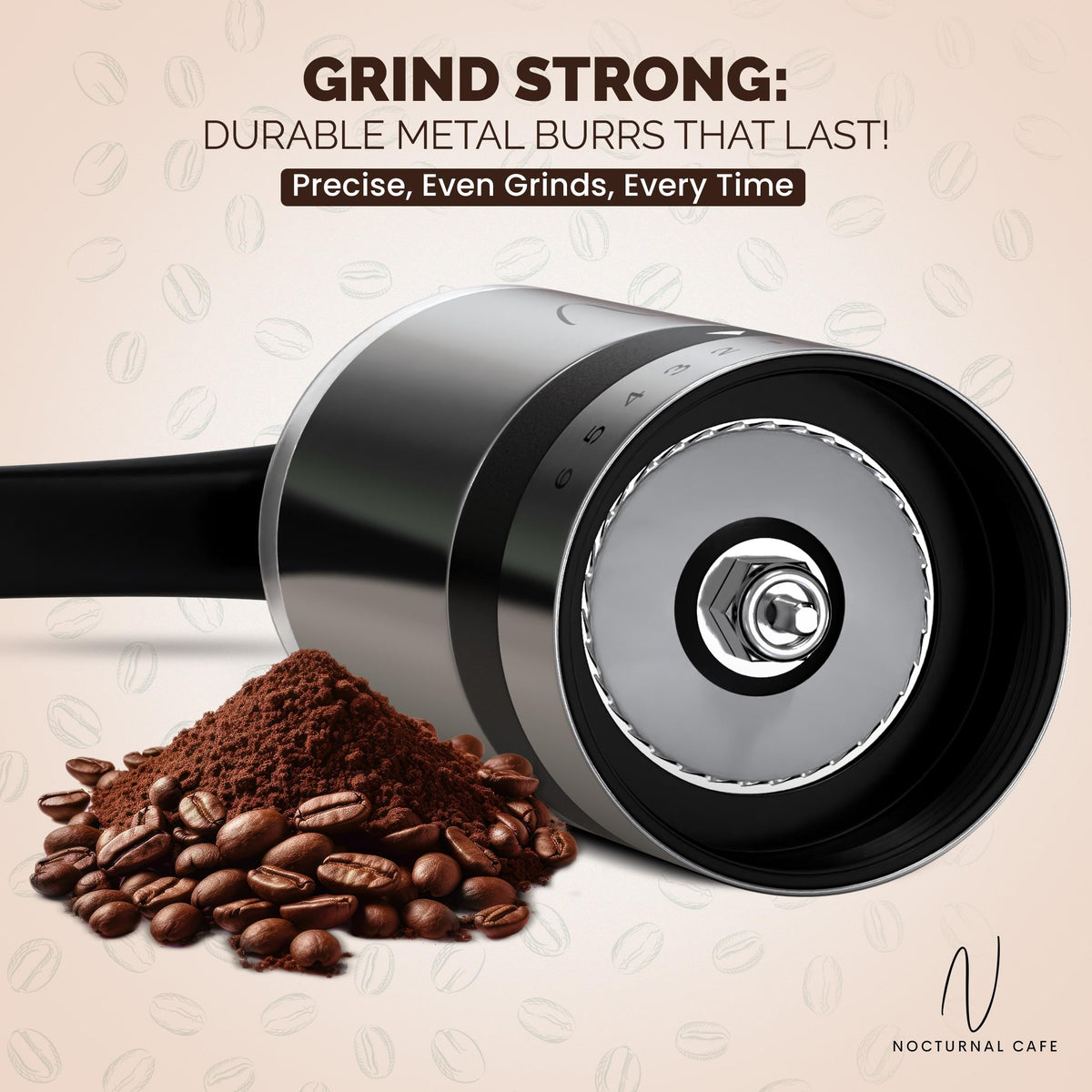 Manual Stainless Steel Hand Crank Burr Coffee Grinder L527