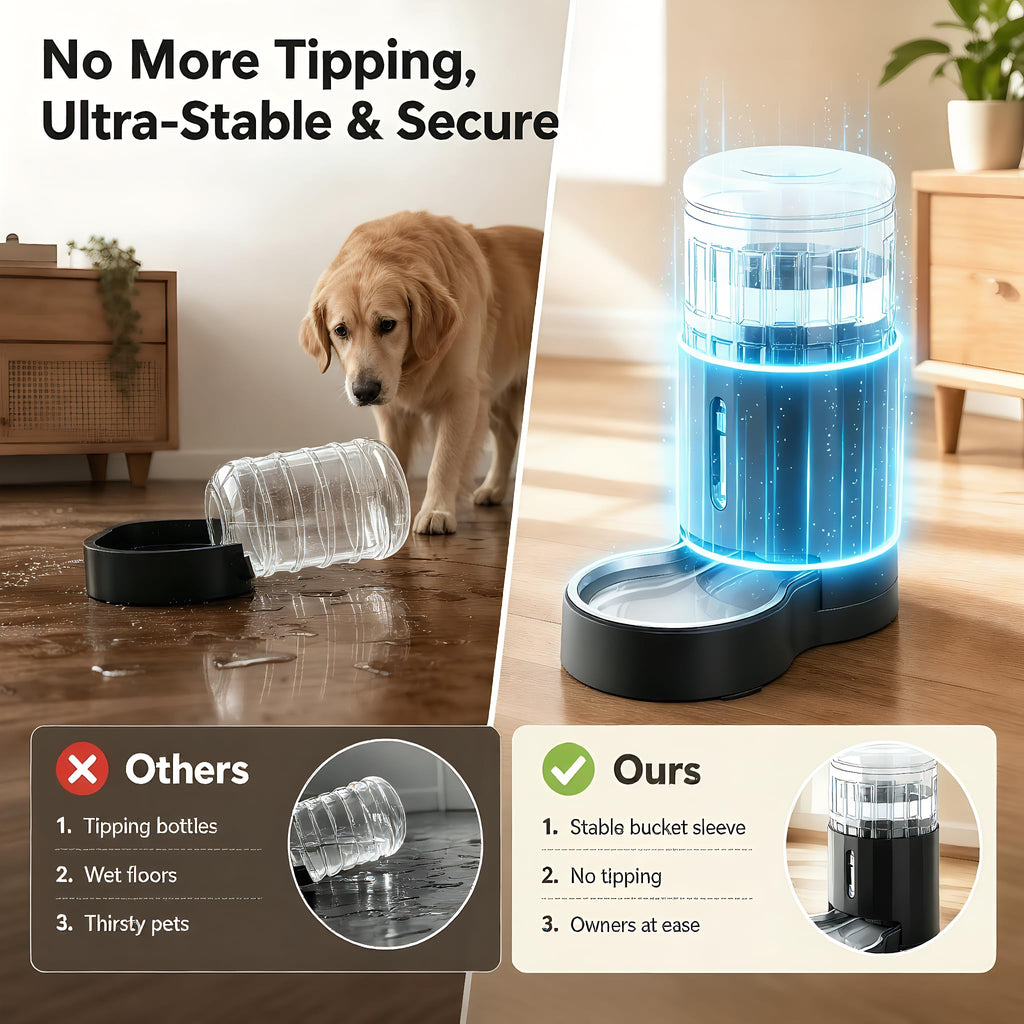 Gravity Dog Water Bowl Dispenser 8L Black V100549