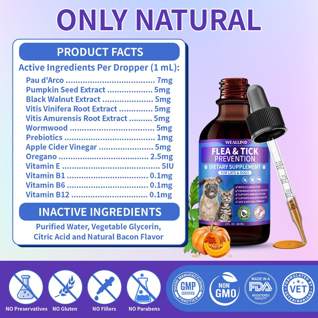 Flea and Tick Prevention for Cats & Dogs 60ml F4613