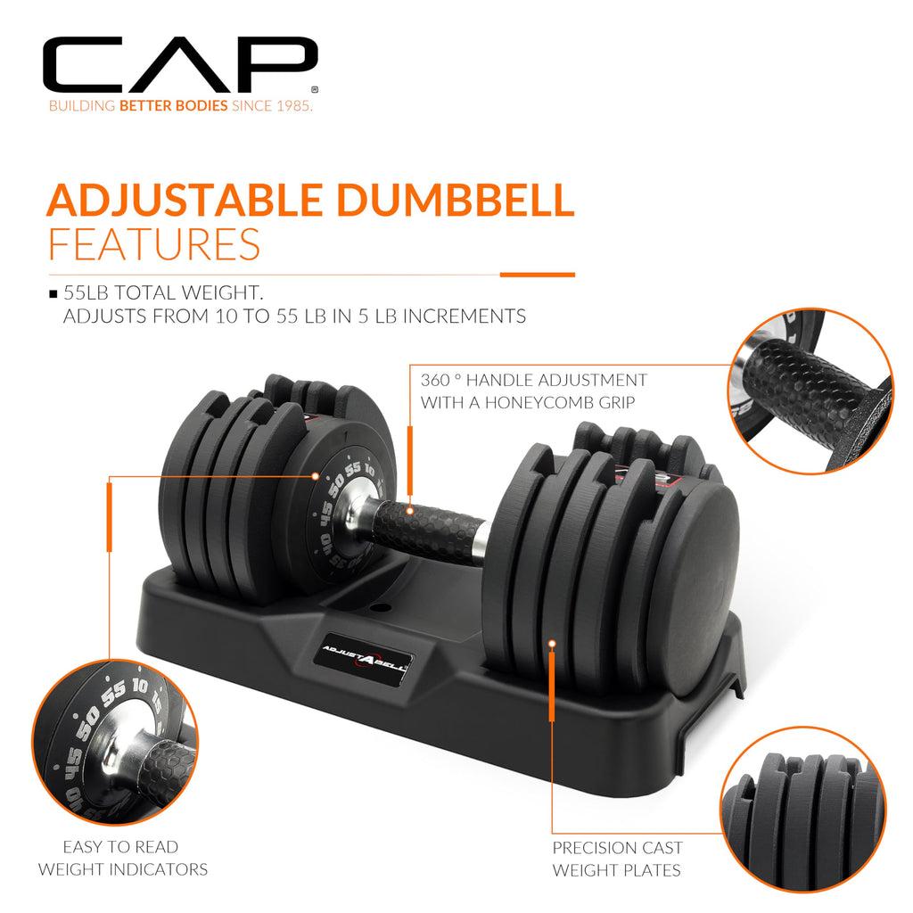 Adjustable Dumbbell Set 12.5 LB 25 LB 55 LB J850597