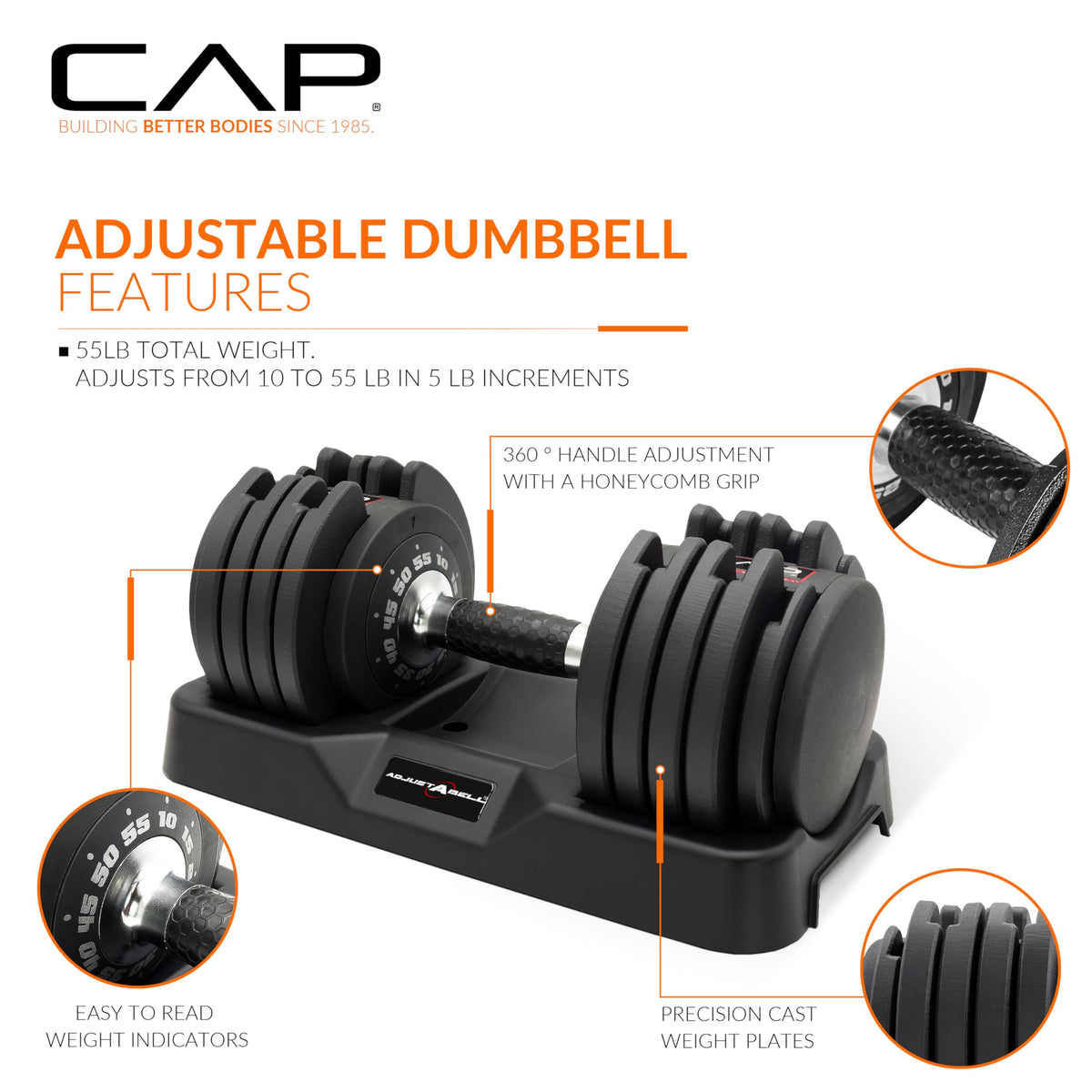 Adjustable Dumbbell Set 12.5 LB 25 LB 55 LB J850597