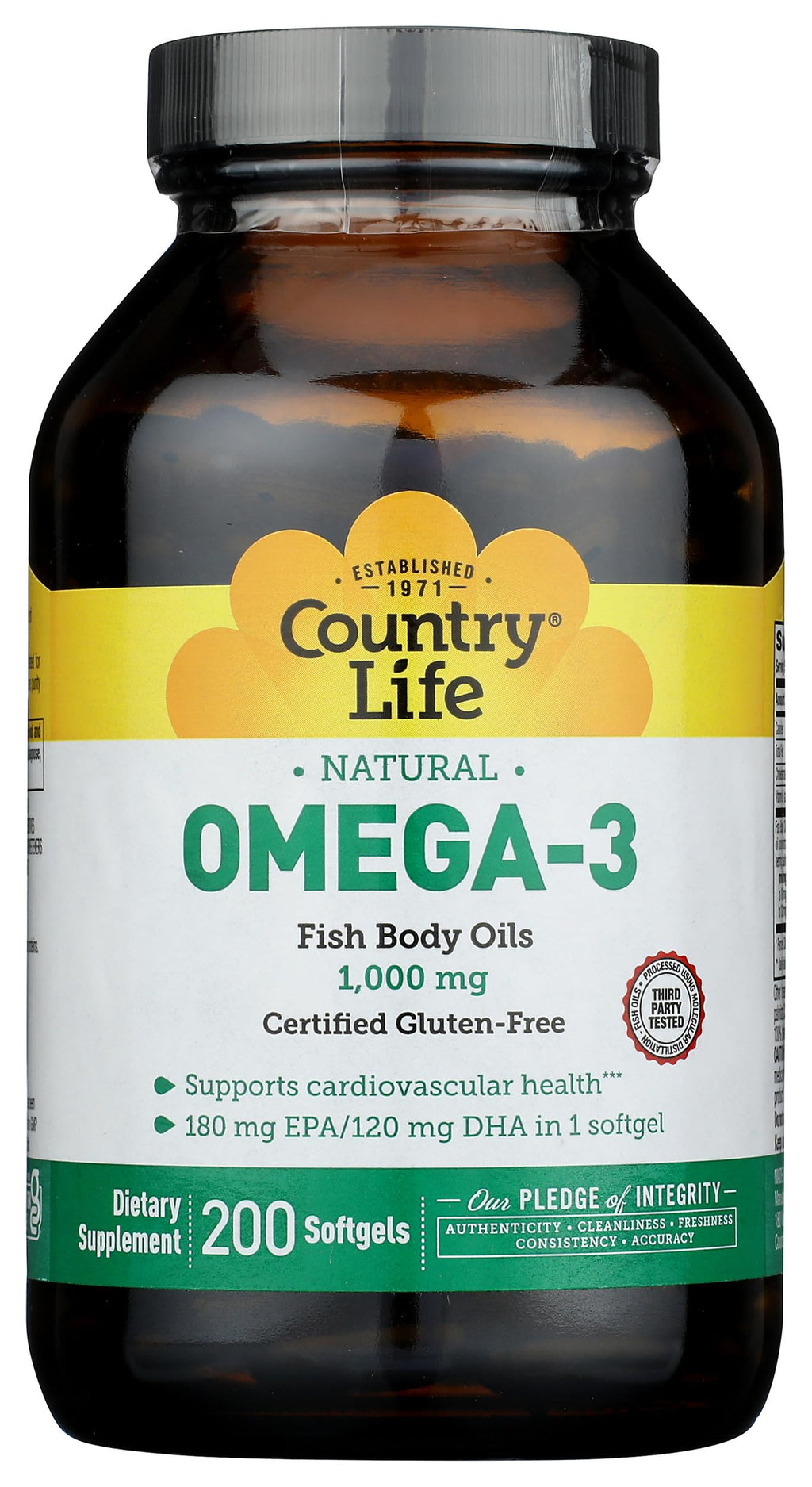 Omega-3 1000Mg Fish Oil 200-Softgel M415960