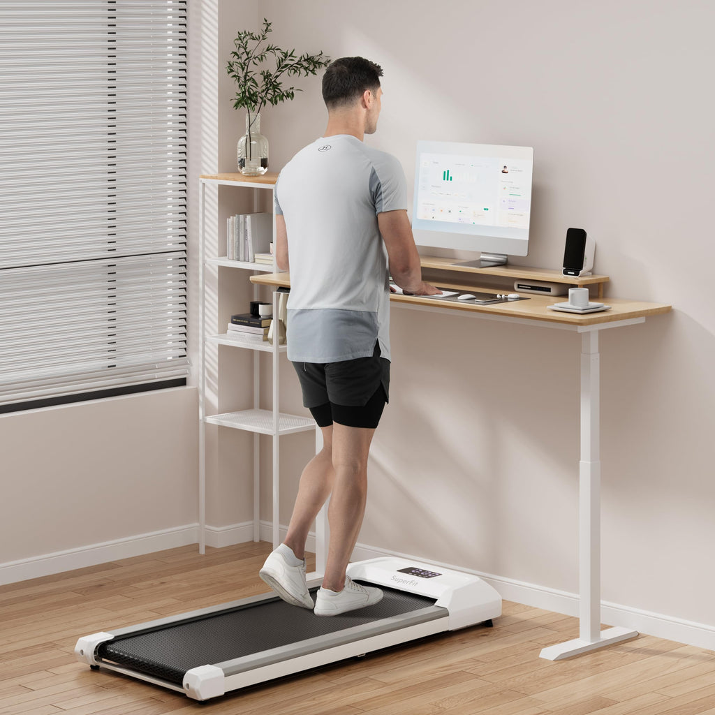 2.25HP Under Desk Treadmill with LED Display and Remote Control M8753