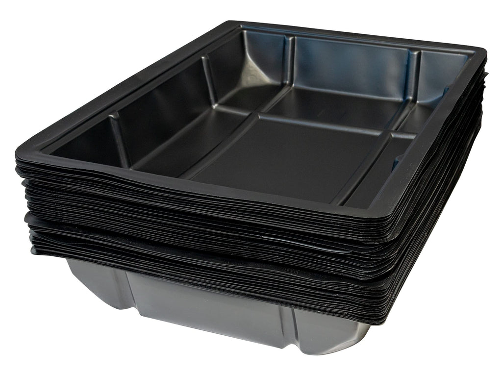 Black Disposable Litter Tray 50-Pack S3126