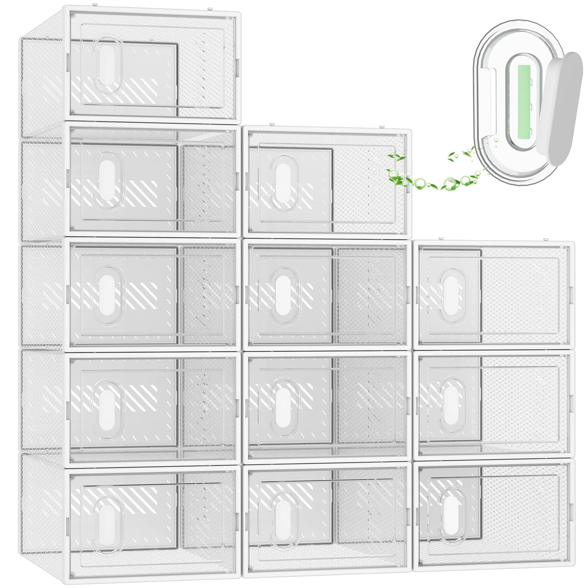 Clear Stackable Shoe Storage Boxes K825