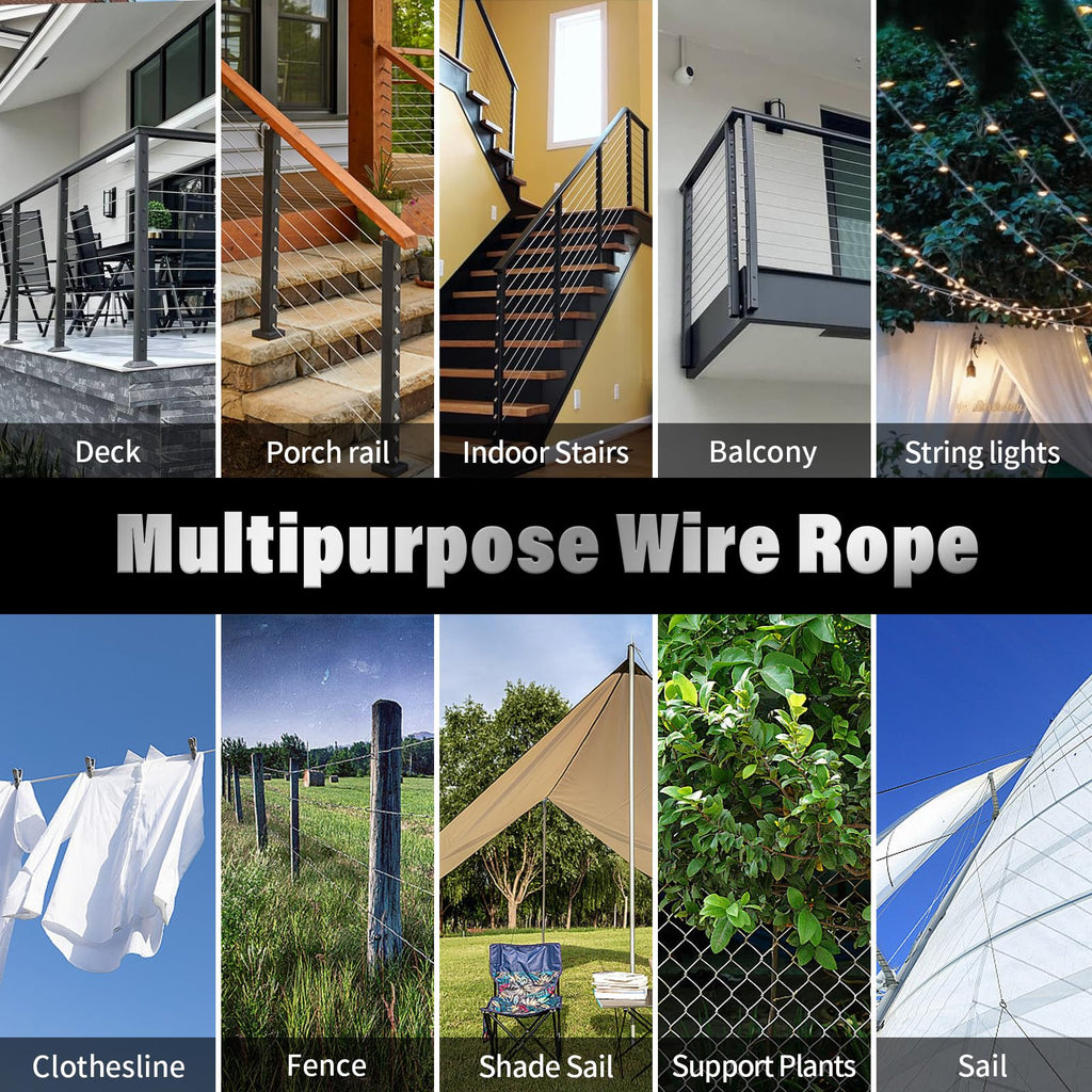 Stainless Steel 500FT 1/8" T316 Wire Rope Cable S428