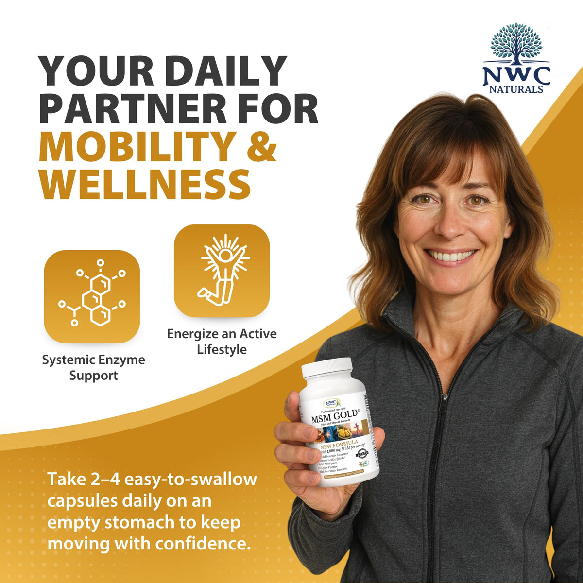 MSM Supplement 1,000 mg 150 Capsules H8462