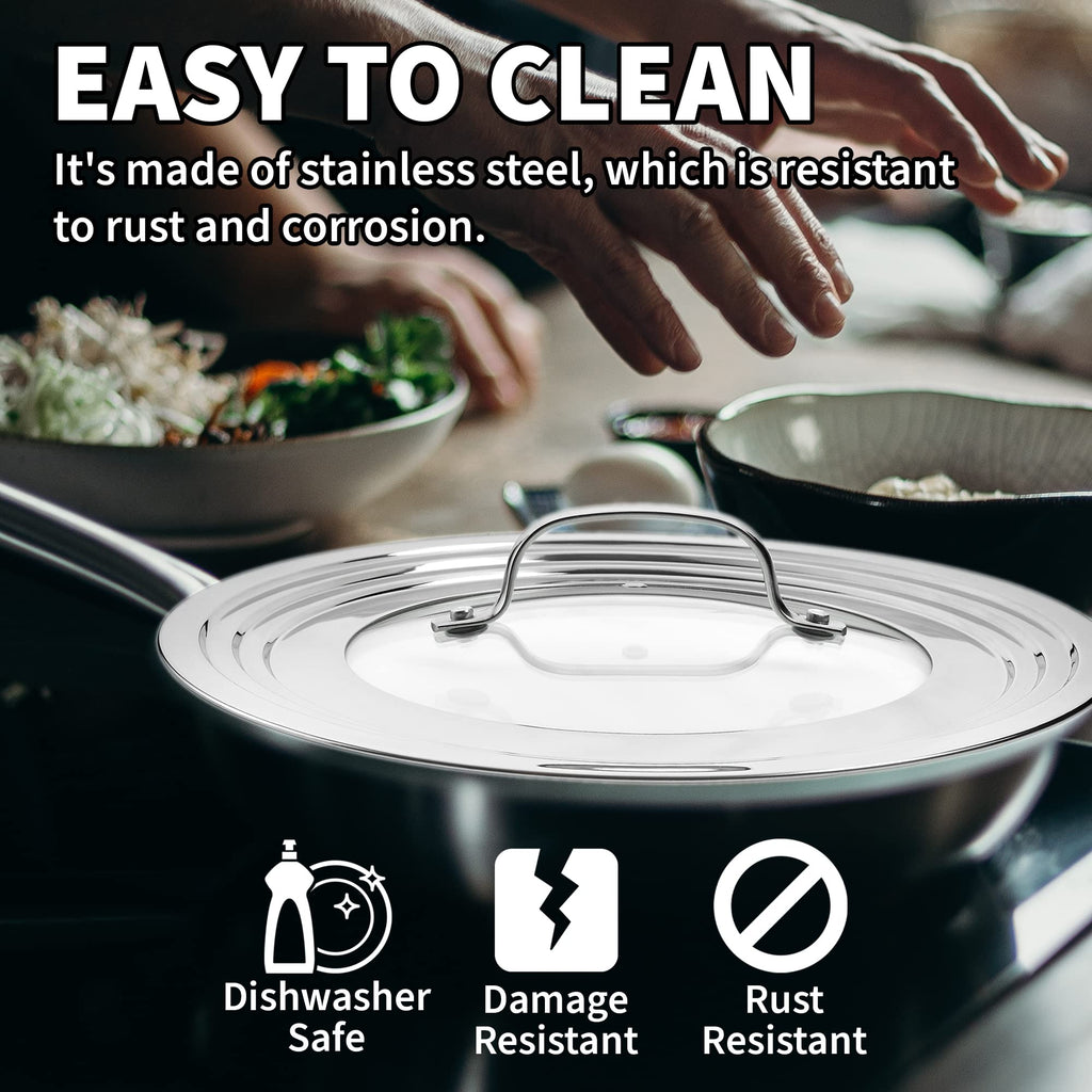 Tempered Glass Universal Lid with Steam Vent L251123