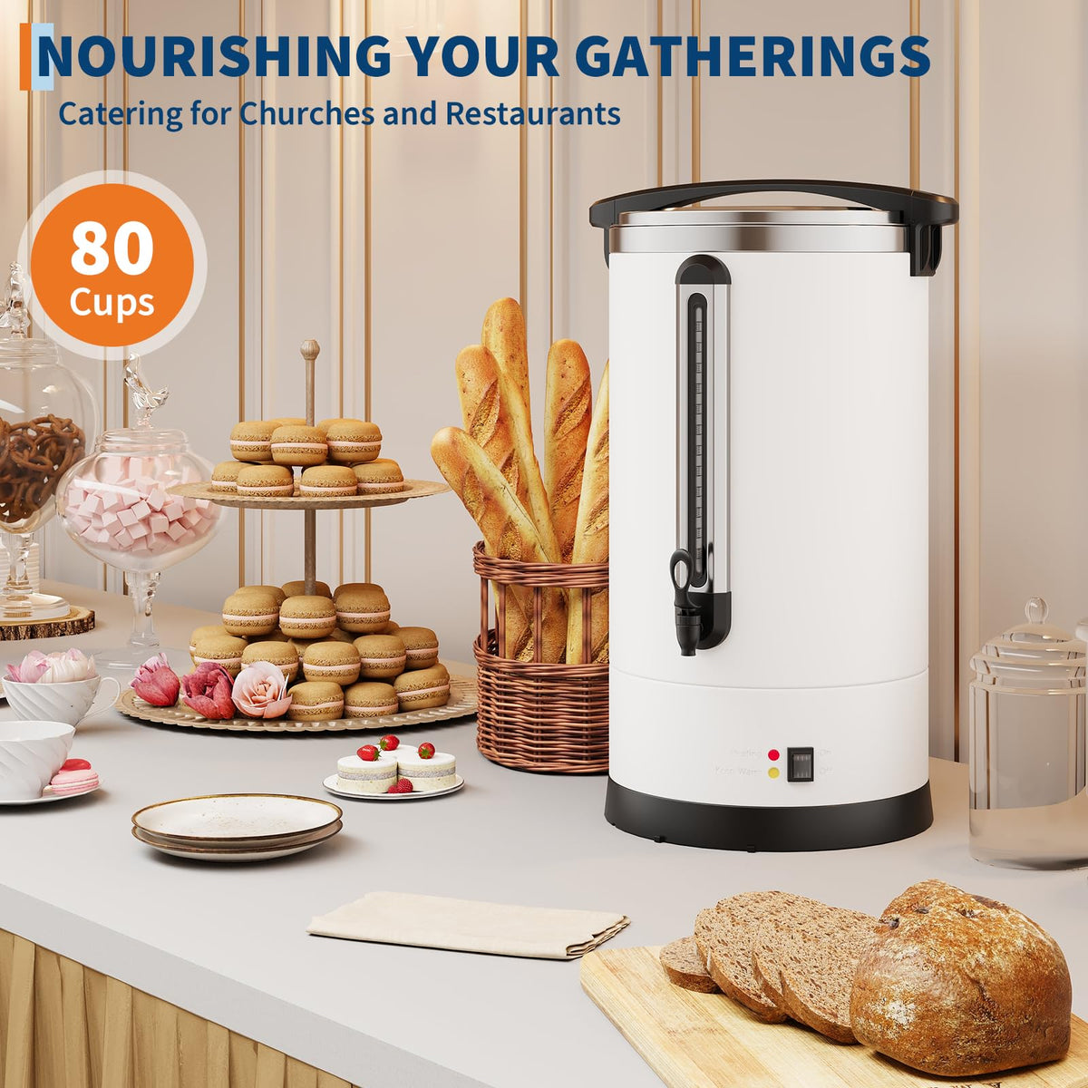 Large Capacity Stainless Steel Electric Coffee Urn J98146
