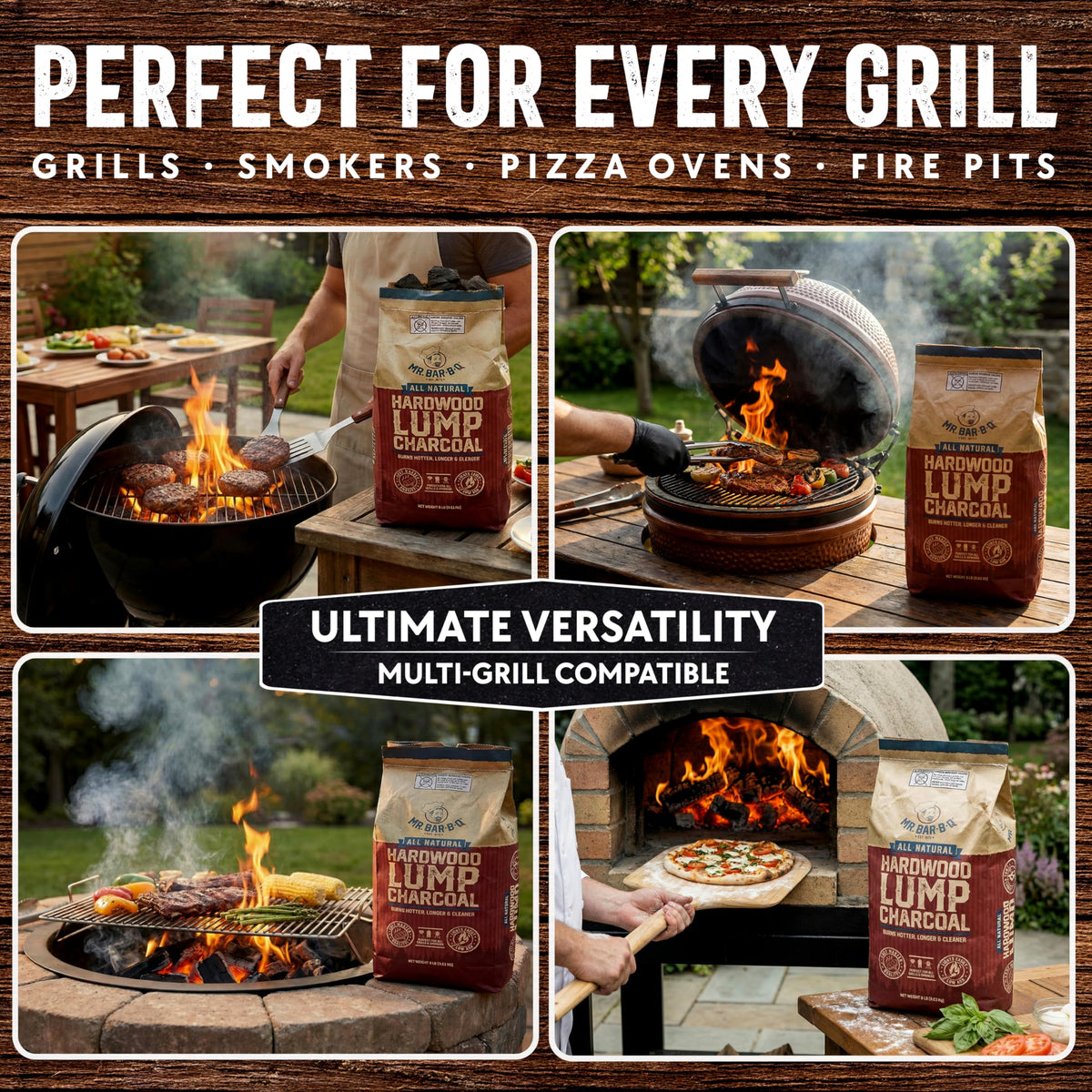 8 LB. All Natural Hardwood Lump Charcoal U4045