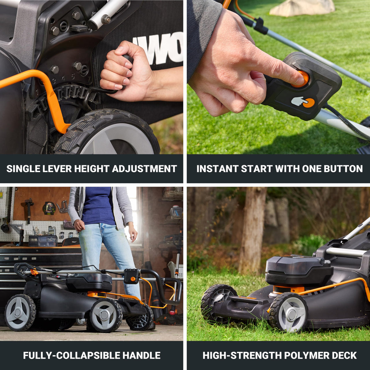 Cordless Lawn Mower, 40V 21" 3-in-1 Grass Mower R249