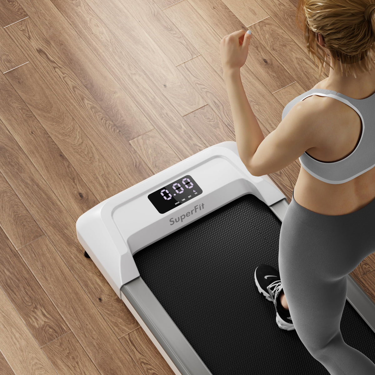 2.25HP Under Desk Treadmill with LED Display and Remote Control M8753