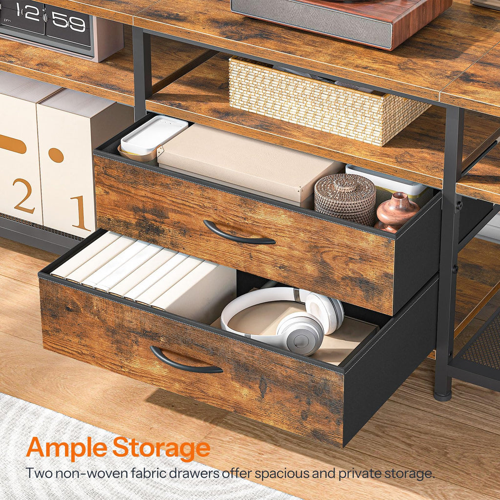TV Stand with Power Outlet and LED Light H242