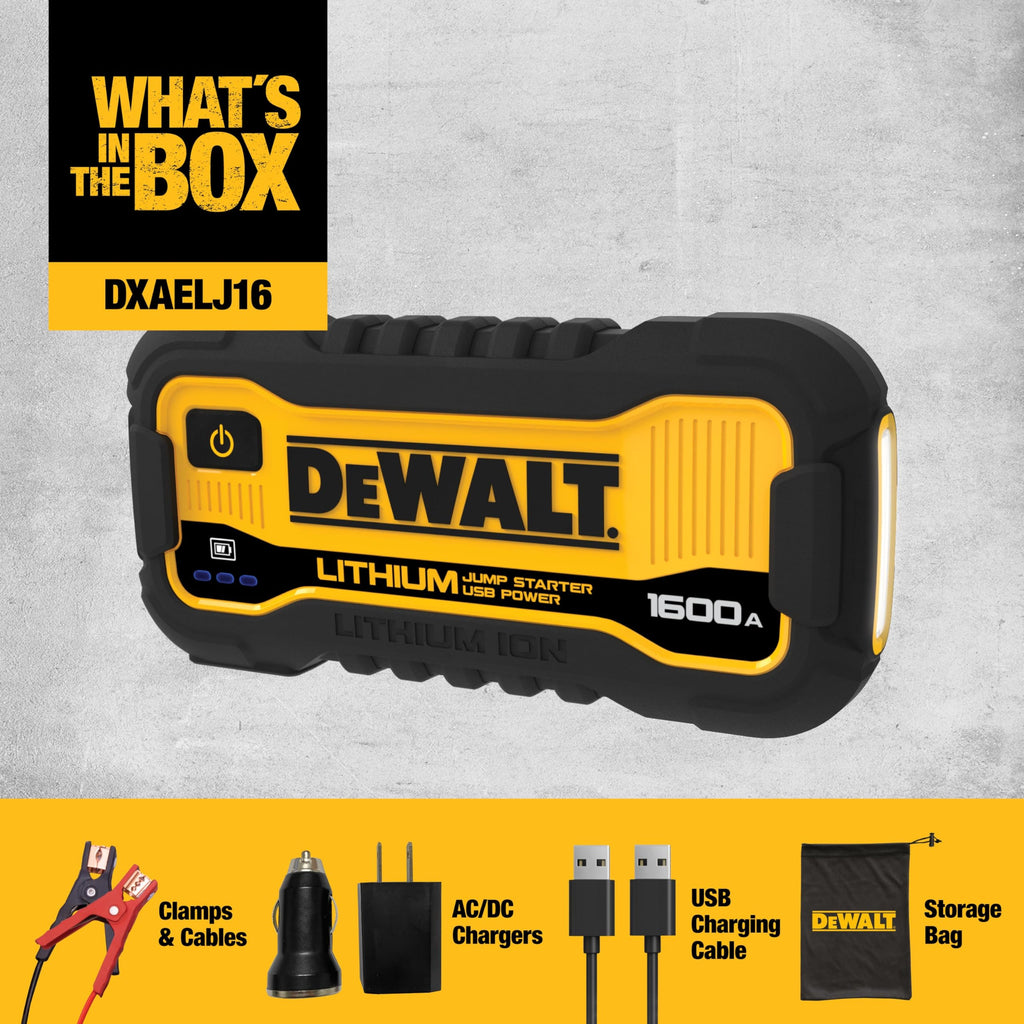 1600 Peak Amp Jump Starter Battery Booster with USB Power Station V5781