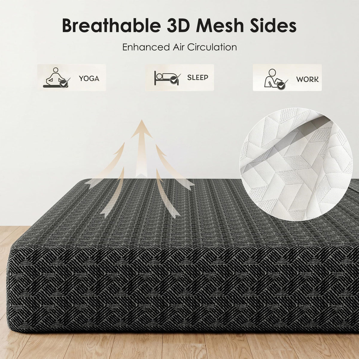 Queen Tri-Fold Memory Foam Mattress S203