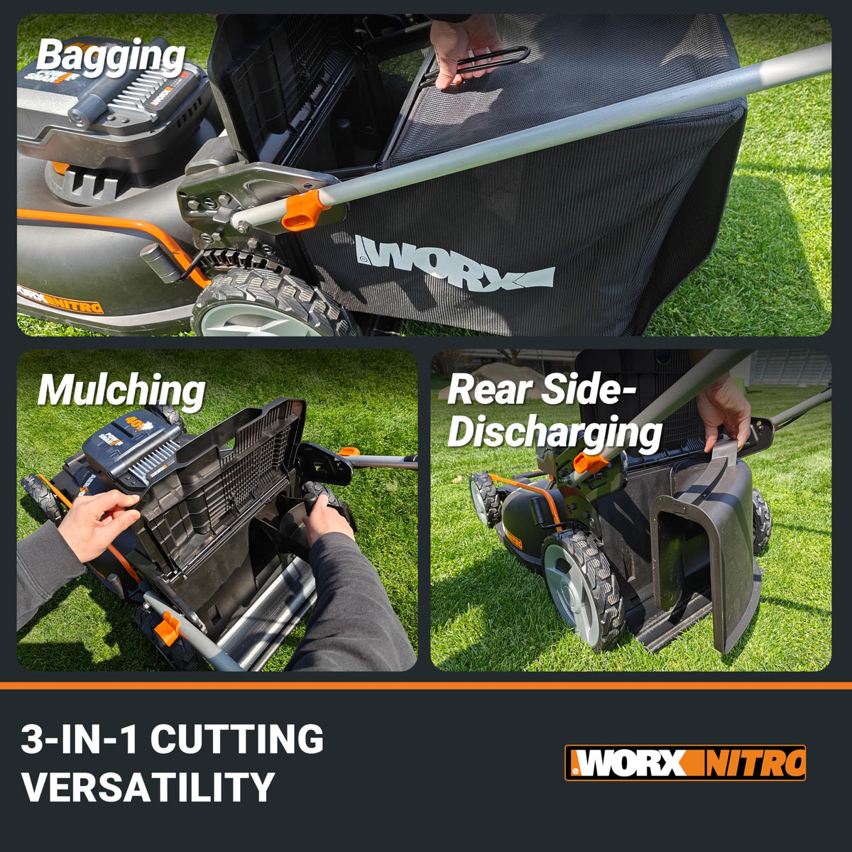 Cordless Lawn Mower, 40V 21" 3-in-1 Grass Mower R249