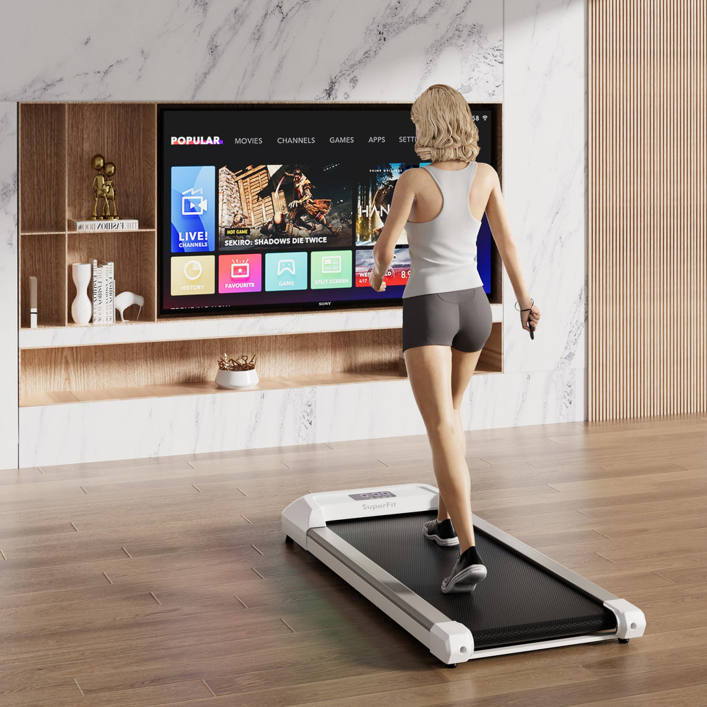 2.25HP Under Desk Treadmill with LED Display and Remote Control M8753