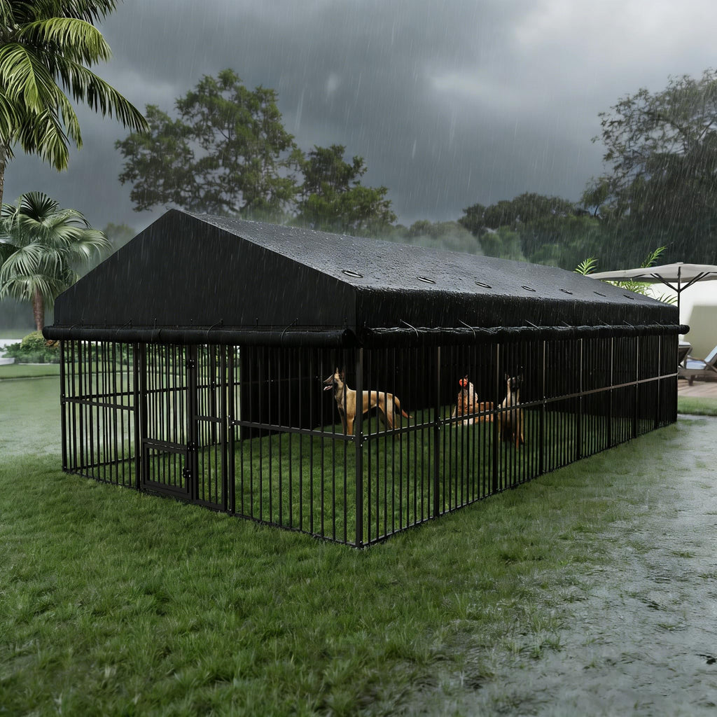 10x20x6 FT Heavy-Duty Metal Dog Kennel B145604